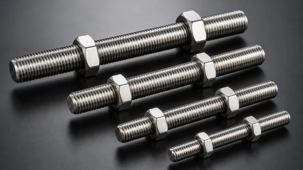 Industrial stud bolt with nut example